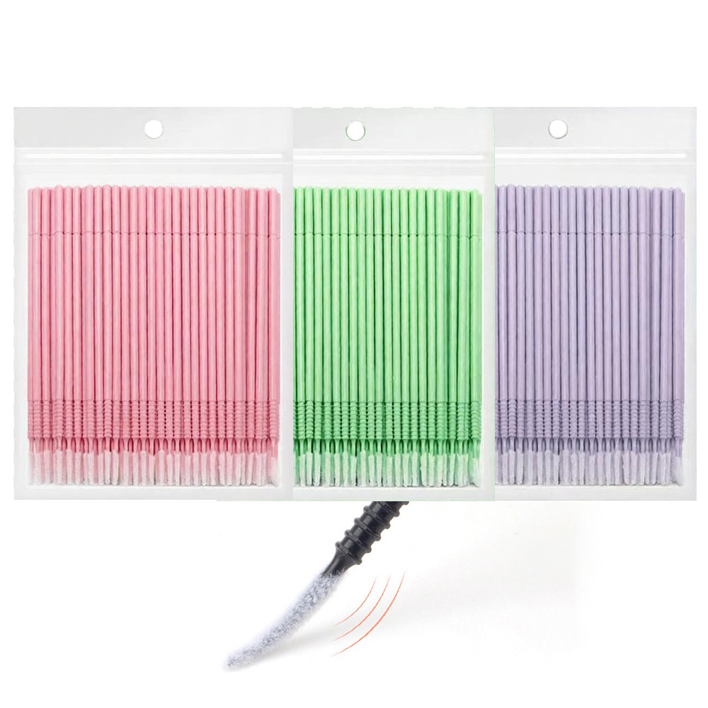 Eyelash Extension Maps - 500 stuks Wimperverlenging Reinigingswattenstaafjes Lange/Korte Punt