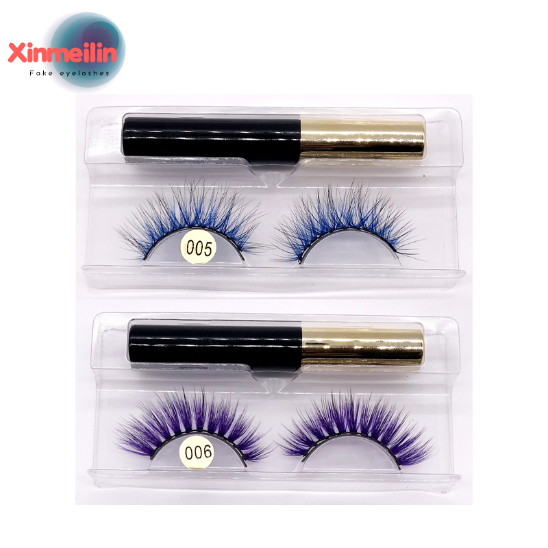 Eyelash Extension Eyeliner - 3D gekleurde magnetische wimpers set waterdicht