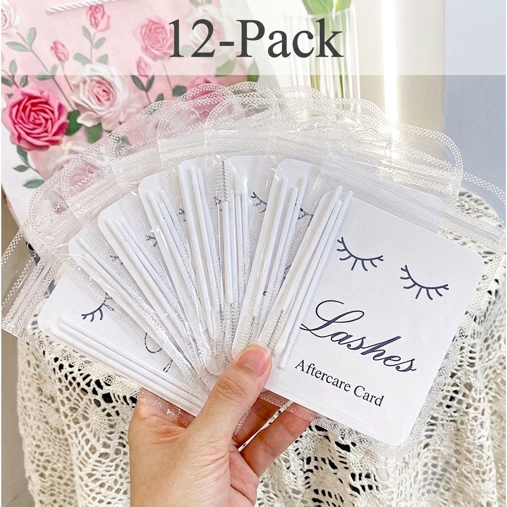 Eyelash Extension Aftercare - 12 stuks wimperverzorgingssets voor klanten, inclusief