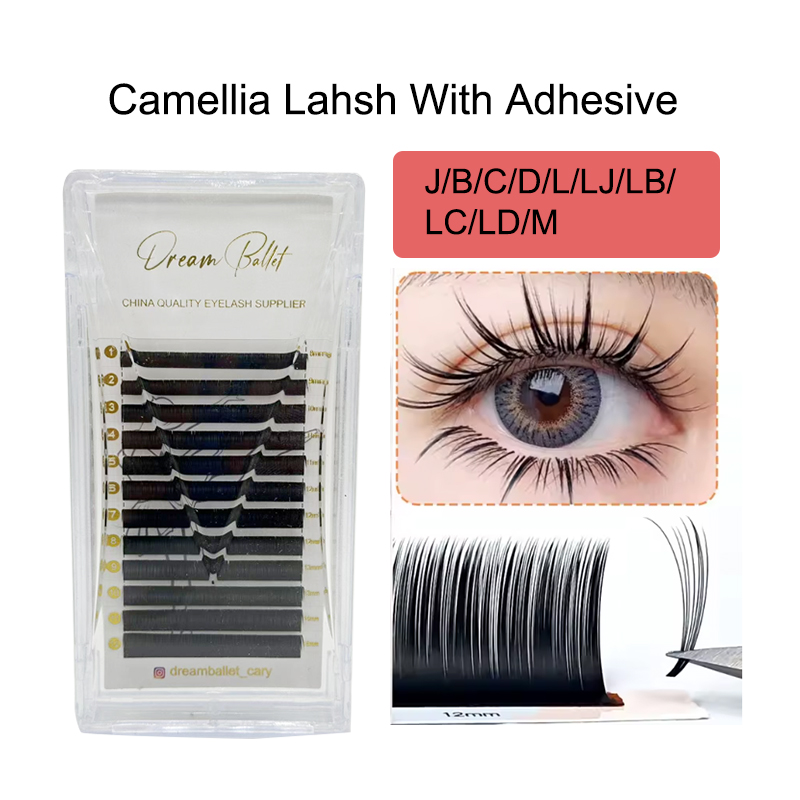 Eyelash Extension Volume Lashes - Dream Ballet Camellia Lashes met Adhesive