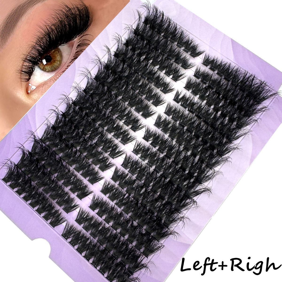Eyelash Extension Volume Cat Eye - 14 Rijen 50D-100D Pluizige Wimperclusters Dikke