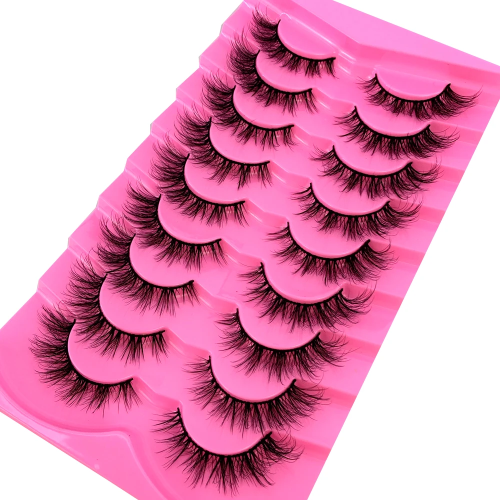 Eyelash Extension Volume Cat Eye - AMSDCN 9 Paar Mink Wimperextensions Pluizige