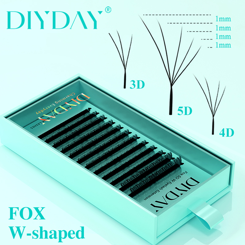 DIYDAY Foxy W-vormige 3D 4D 5D - Eyelash Extension Volume Cat Eye recensie en prijs
