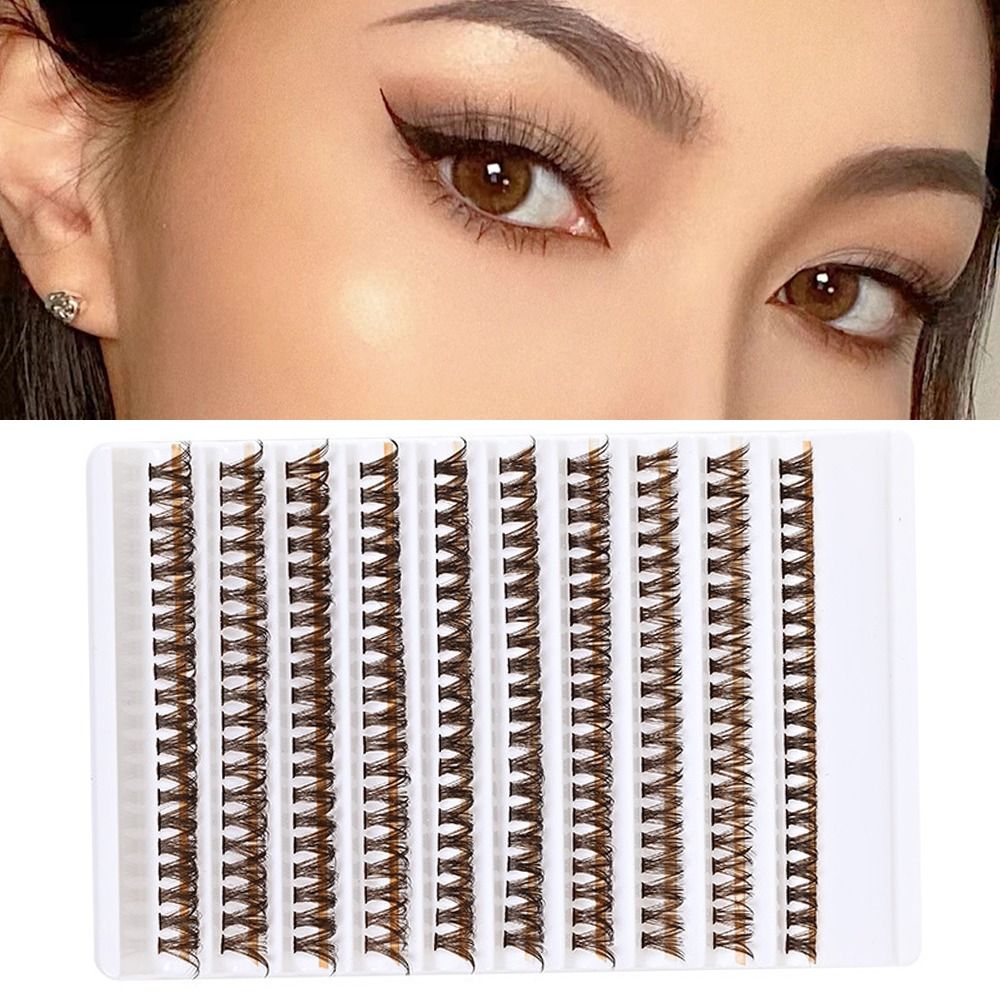 Bruine Bruine Cluster Wimperex - Eyelash Extension Volume Lashes recensie en prijs