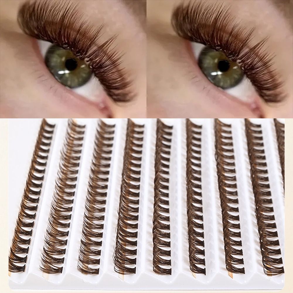Bruine Bruine Cluster Wimperex - Eyelash Extension Volume Lashes recensie en prijs