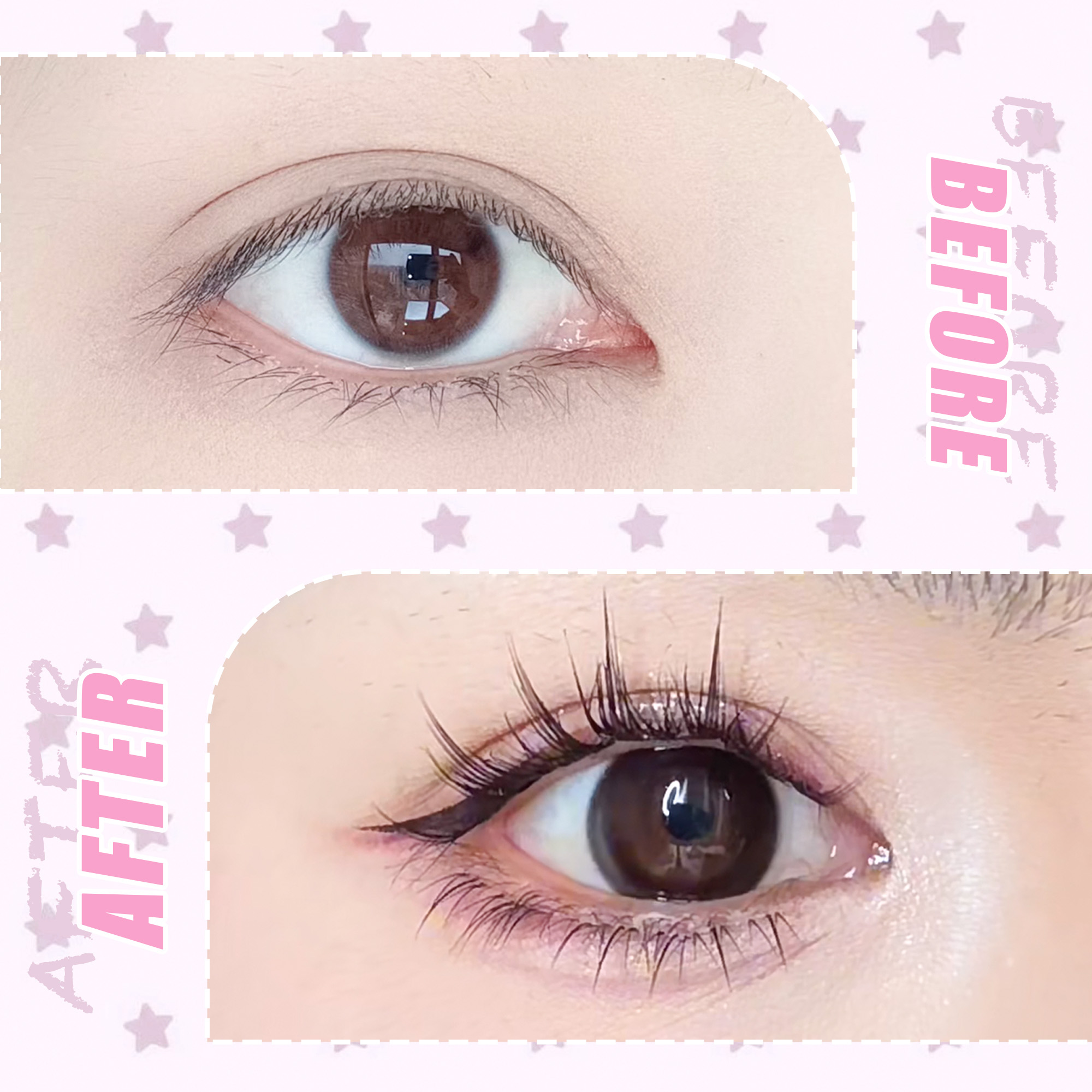10-rijige onderste wimperexten - Eyelash Extension Korean recensie en prijs