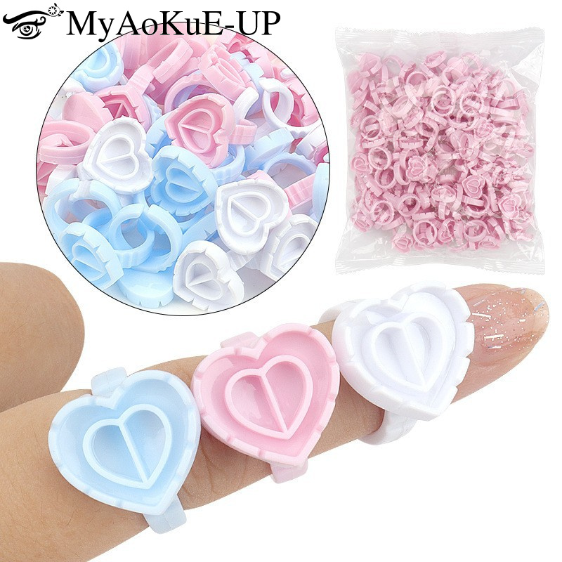 100 Stuks Wegwerp Lijm Ring Ho - Eyelash Extension Fan recensie en prijs