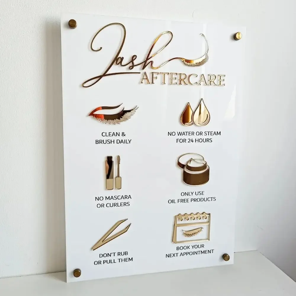 Nazorg teken voor wimperextens - Eyelash Extension Aftercare recensie en prijs