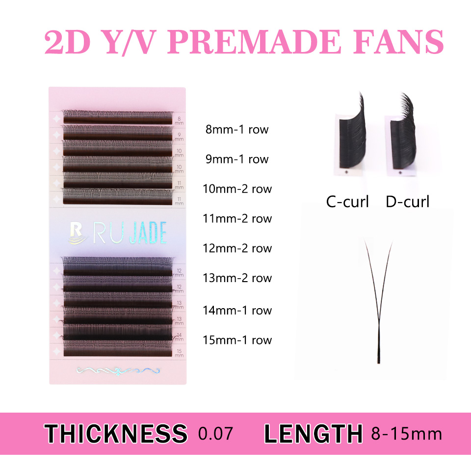 RUJADE 2D Y-vormige Wimperexte - Eyelash Extension Y Shape recensie en prijs